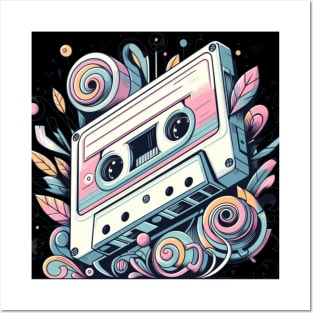 Music tape colorful design Posters and Art